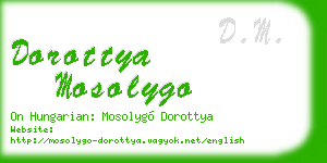 dorottya mosolygo business card